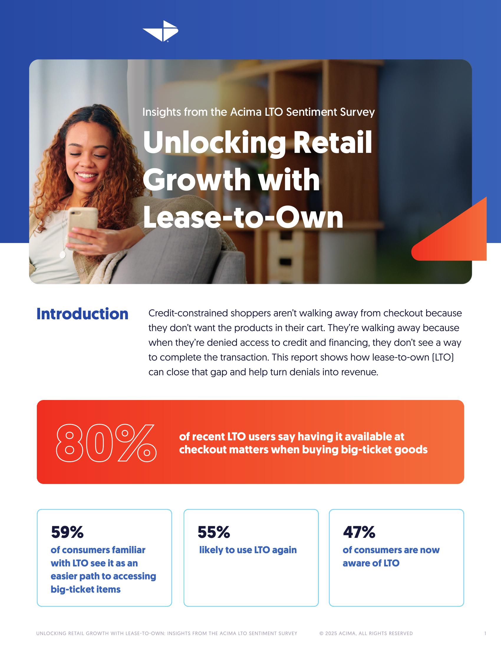 Cover of Acima Consumer & Retailer Report